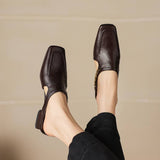 Vyla | Mules en Cuir Véritable