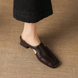 Vyla | Mules en Cuir Véritable