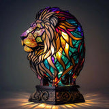 Lion - Lampe en Vitrail