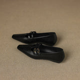 Ceyla | Chaussures plates Mary Jane à double bride avec perforations