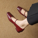 Verity | Chaussure plate Mary Jane à bout carré