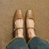 Verity | Chaussure plate Mary Jane à bout carré