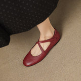 Zeor | Ballerines en Cuir Véritable