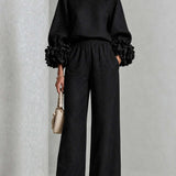 Lenna | Ensemble Top à Manches Florales & Pantalons Amples