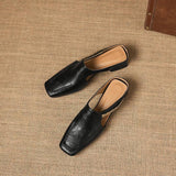 Vyla | Mules en Cuir Véritable