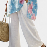 Valentina – haut en lin essentiel confortable et pantalons rayés en bambou