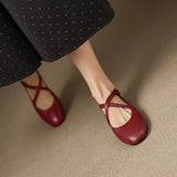 Zeor | Ballerines en Cuir Véritable