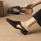 Vyla | Mules en Cuir Véritable