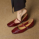 Verity | Chaussure plate Mary Jane à bout carré