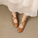 Zeor | Ballerines en Cuir Véritable