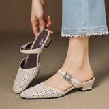 Nilda | Mules en Cuir Véritable