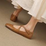 Zeor | Ballerines en Cuir Véritable