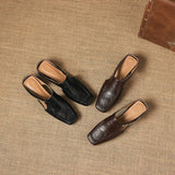 Vyla | Mules en Cuir Véritable