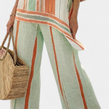 Elisabetta – haut asymétrique élégant et pantalon à jambes larges
