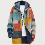 Blair | Manteau avec Blocs de Couleurs Géométriques