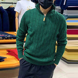Col roulé Heren Luxe - Pull en jacquard tricoté avec zip