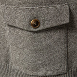 Gilet en Coton Tricoté pour Homme – Confort Décontracté avec Col Montant
