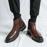 Fabian™ Bottines Chelsea Brillantes pour Hommes