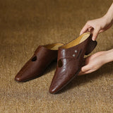 Olga | Mules en Cuir Véritable