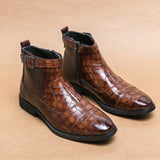 Ivo™ Luxe Bottines Croco-Patron pour Hommes