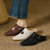Olga | Mules en Cuir Véritable