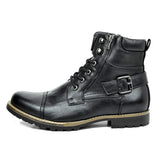 Gijs™ Bottes en Cuir Robustes pour Hommes avec Boucle et Lacets