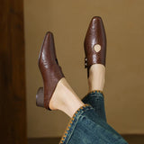 Olga | Mules en Cuir Véritable