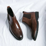 Fabian™ Bottines Chelsea Brillantes pour Hommes