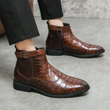 Ivo™ Luxe Bottines Croco-Patron pour Hommes
