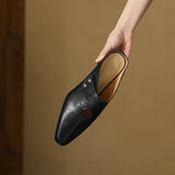 Olga | Mules en Cuir Véritable