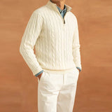 Col roulé Heren Luxe - Pull en jacquard tricoté avec zip