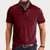 Polo Homme à Manches Courtes Boutonné Confort Casual