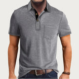 Polo Homme à Manches Courtes Classique Décontracté Confort