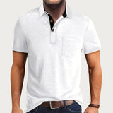 Polo Homme à Manches Courtes Boutonné Confort Casual