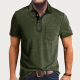 Polo Homme à Manches Courtes Boutonné Confort Casual
