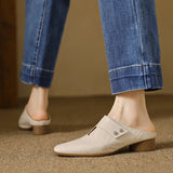 Olga | Mules en Cuir Véritable