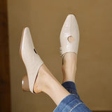 Olga | Mules en Cuir Véritable