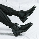 Fabian™ Bottines Chelsea Brillantes pour Hommes
