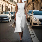 Clara | Robe Élégante à Encolure Ronde