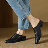 Olga | Mules en Cuir Véritable