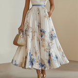 Renata | Robe Maxi Plissée Élégante