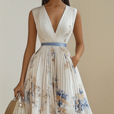 Renata | Robe Maxi Plissée Élégante