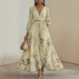 Renata | Robe Maxi Plissée Élégante