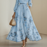 Renata | Robe Maxi Plissée Élégante
