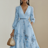 Renata | Robe Maxi Plissée Élégante