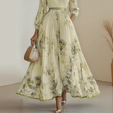 Renata | Robe Maxi Plissée Élégante