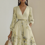 Renata | Robe Maxi Plissée Élégante