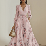 Renata | Robe Maxi Plissée Élégante
