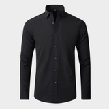 Benjamin | Chemise d'affaires classique ajustée à manches longues extensible