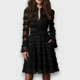 Patrícia – Robe Midi avec Franges Transparentes